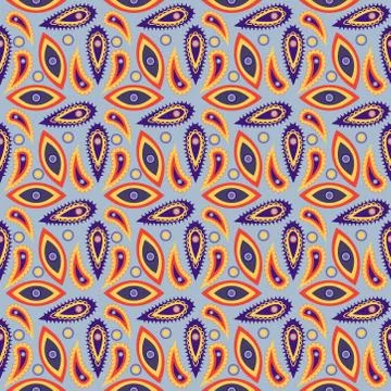 Abstract seamless colorful pattern exotic shapes backgrounds Stock Illustration