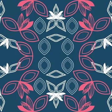 Abstract seamless colourful pattern exotic shapes backgrounds Stock Illustration