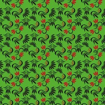 Abstract seamless colourful pattern exotic shapes backgrounds Stock Illustration