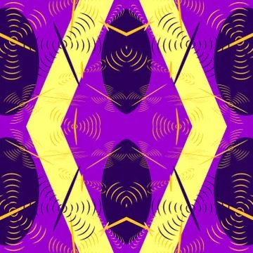 Abstract seamless colourful pattern exotic shapes backgrounds Stock Illustration