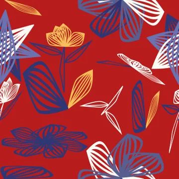 Abstract seamless colourful pattern exotic shapes backgrounds Stock Illustration