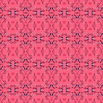 Abstract seamless colourful pattern exotic shapes backgrounds Stock Illustration