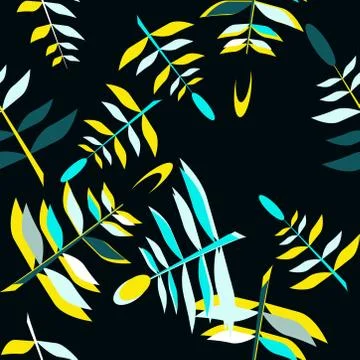 Abstract seamless colourful pattern exotic shapes backgrounds Stock Illustration