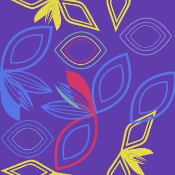 Abstract seamless colourful pattern exotic shapes backgrounds Stock Illustration