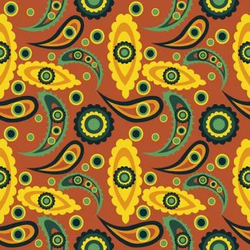 Abstract seamless colourful pattern exotic shapes backgrounds Stock Illustration