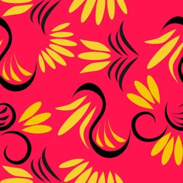 Abstract seamless colourful pattern exotic shapes backgrounds Stock Illustration