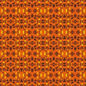 Abstract seamless colourful pattern exotic shapes backgrounds Stock Illustration