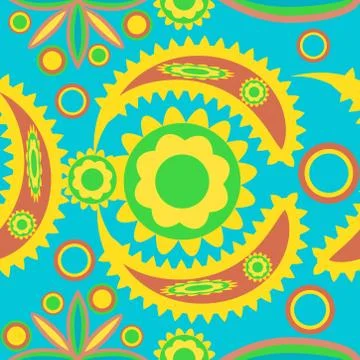 Abstract seamless colourful pattern exotic shapes backgrounds Stock-Illustration