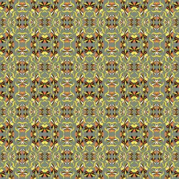 Abstract seamless colourful pattern exotic shapes backgrounds Stock Illustration