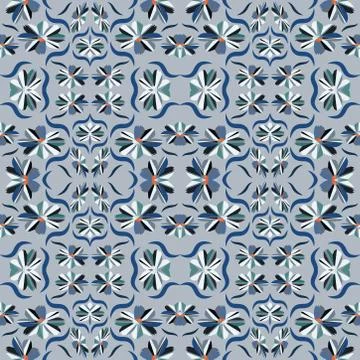 Abstract seamless colourful pattern exotic shapes backgrounds Stock Illustration