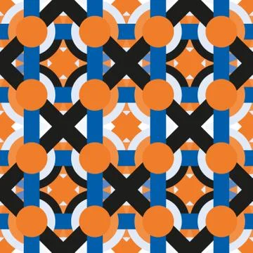 Abstract seamless colourful pattern geometric backgrounds vector design Stock Illustration