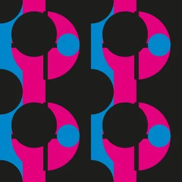 Abstract seamless colourful pattern geometric backgrounds vector design Stock Illustration