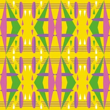 Abstract seamless colourful pattern geometric backgrounds vector design Stock Illustration