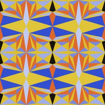 Abstract seamless colourful pattern geometric backgrounds vector design Stock Illustration