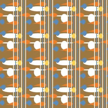 Abstract seamless colourful pattern geometric backgrounds vector design Stock Illustration