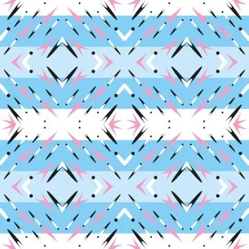 Abstract seamless colourful pattern geometric backgrounds vector design Stock Illustration