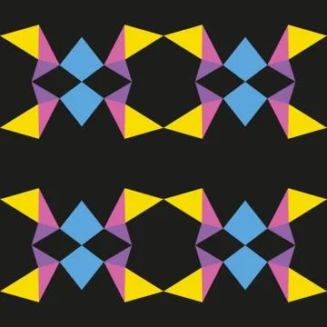 Abstract seamless colourful pattern geometric backgrounds vector design Stock Illustration