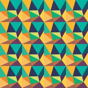 Abstract seamless colourful pattern geometric backgrounds vector design Stock Illustration