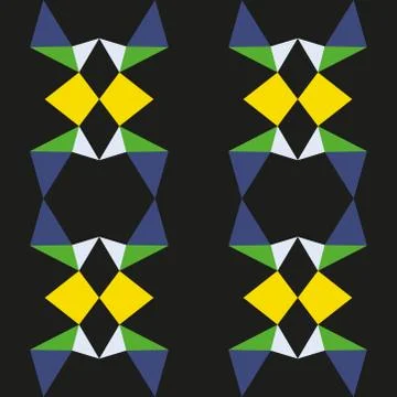 Abstract seamless colourful pattern geometric backgrounds vector design Stock Illustration