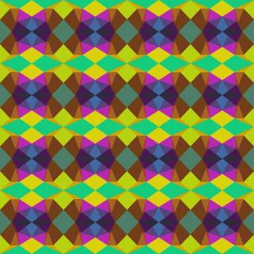 Abstract seamless colourful pattern geometric backgrounds vector design Stock Illustration