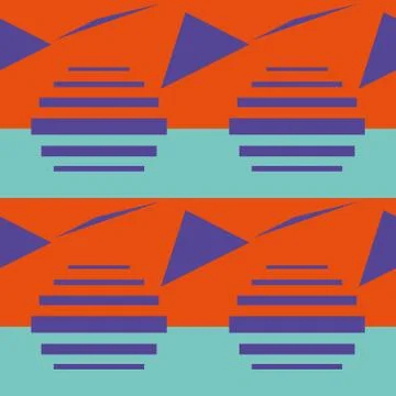 Abstract seamless colourful pattern geometric backgrounds vector design Stock Illustration