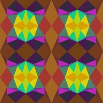 Abstract seamless colourful pattern geometric backgrounds vector design Stock Illustration