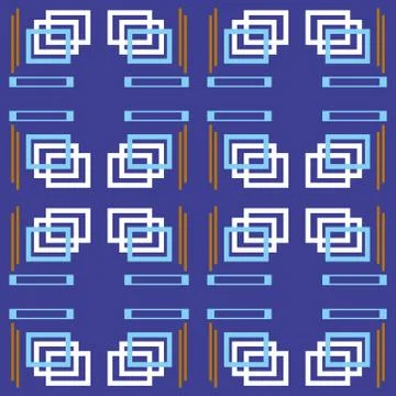 Abstract seamless colourful pattern geometric backgrounds vector design Stock Illustration