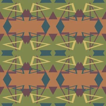 Abstract seamless colourful pattern geometric backgrounds vector design Stock Illustration