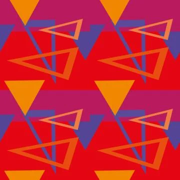 Abstract seamless colourful pattern geometric backgrounds vector design Stock Illustration