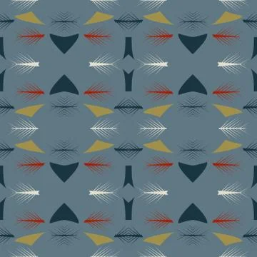 Abstract seamless colourful pattern geometric backgrounds vector design Stock Illustration