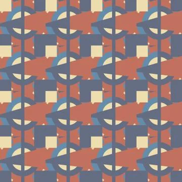 Abstract seamless colourful pattern geometric backgrounds vector design Stock Illustration