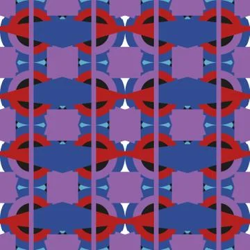 Abstract seamless colourful pattern geometric backgrounds vector design Stock Illustration