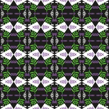 Abstract seamless colourful pattern geometric backgrounds vector design Stock Illustration