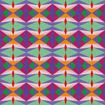 Abstract seamless colourful pattern geometric backgrounds vector design Stock Illustration