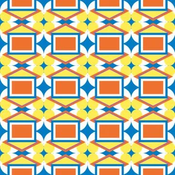 Abstract seamless colourful pattern geometric backgrounds vector design Stock Illustration