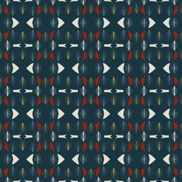 Abstract seamless colourful pattern geometric backgrounds vector design Stock Illustration