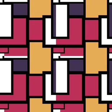 Abstract seamless colourful pattern geometric backgrounds vector design Stock Illustration