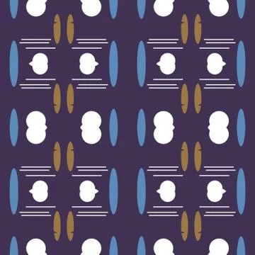 Abstract seamless colourful pattern geometric backgrounds vector design Stock Illustration