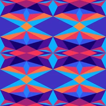 Abstract seamless colourful pattern geometric backgrounds vector design Stock Illustration