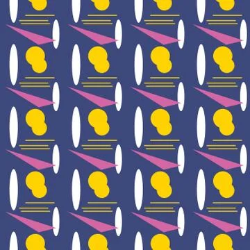 Abstract seamless colourful pattern geometric backgrounds vector design Stock Illustration