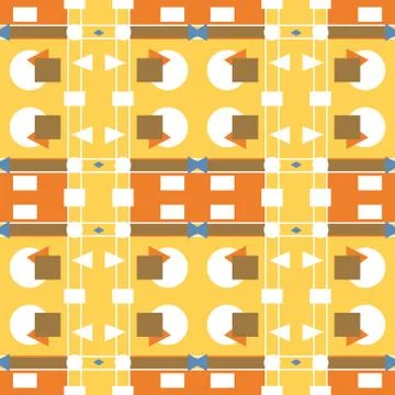 Abstract seamless colourful pattern geometric backgrounds vector design Stock Illustration