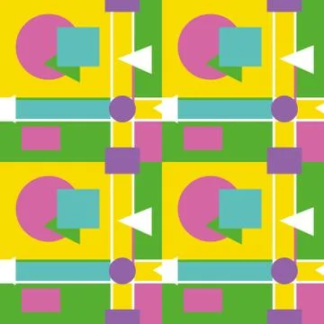 Abstract seamless colourful pattern geometric backgrounds vector design Illustrazione stock