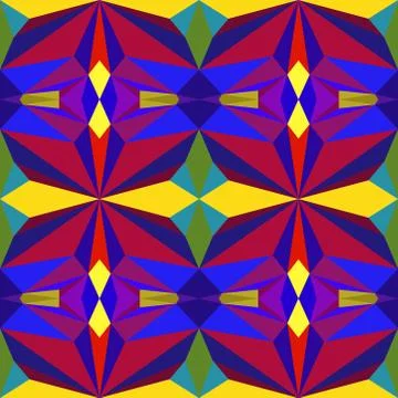 Abstract seamless colourful pattern geometric backgrounds vector design Stock Illustration