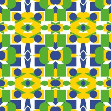 Abstract seamless colourful pattern geometric backgrounds vector design Stock Illustration