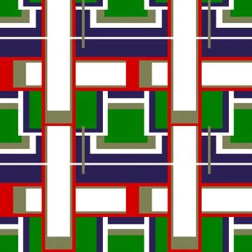 Abstract seamless colourful pattern geometric backgrounds vector design Stock Illustration