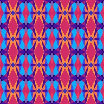 Abstract seamless colourful pattern geometric backgrounds vector design Stock Illustration