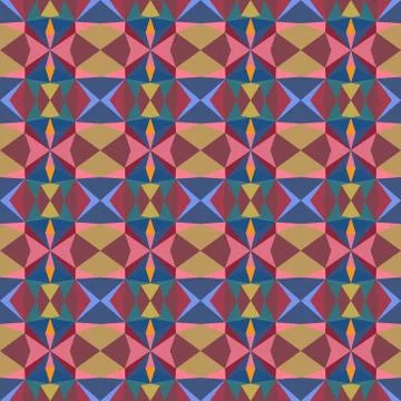 Abstract seamless colourful pattern geometric backgrounds vector design Stock Illustration