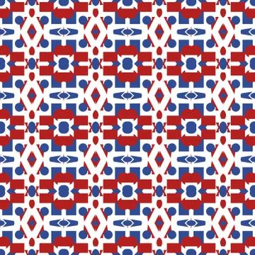 Abstract seamless colourful pattern geometric backgrounds vector design Stock Illustration