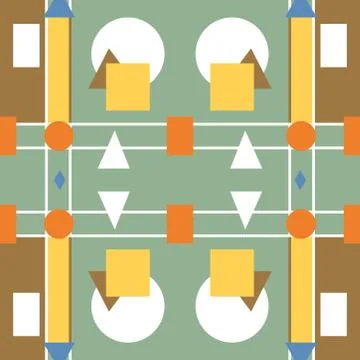 Abstract seamless colourful pattern geometric backgrounds vector design Stock Illustration