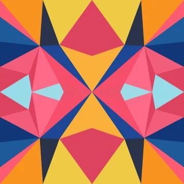 Abstract seamless colourful pattern geometric backgrounds vector design Stock Illustration